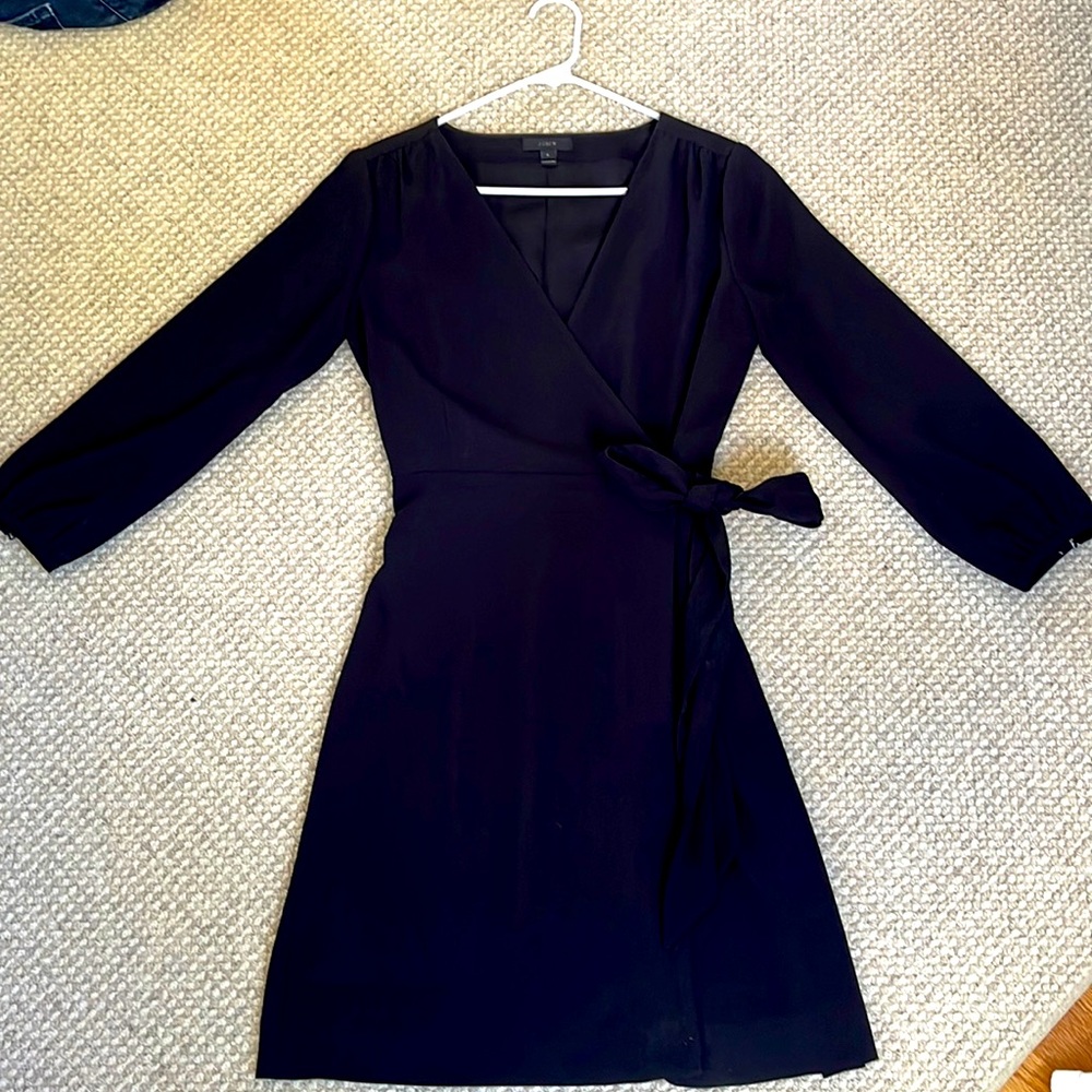 J. Crew Black Wrap dress - size 2